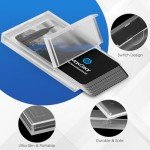 MaxGear Slim Plastic Business Card Holder - 3 Pack