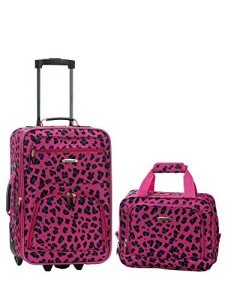 Magenta Leopard Rockland Softside Luggage Set - 2-Piece