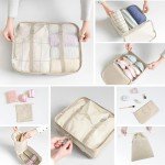 LANSKLBD 8-Piece Packing Cubes for Travel Organization