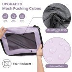 Purple Packing Cubes Set for Travel - 8 Sizes