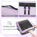 Purple Packing Cubes Set for Travel - 8 Sizes