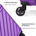 Lightweight 3-Piece Hardshell Luggage Set with TSA Lock