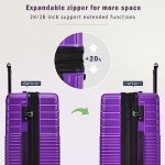 Lightweight 3-Piece Hardshell Luggage Set with TSA Lock