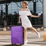 Lightweight 3-Piece Hardshell Luggage Set with TSA Lock