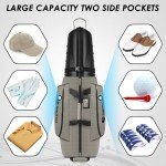 Golf Travel Bag with Hard Shell & Tank Wheels