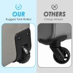 Golf Travel Bag with Hard Shell & Tank Wheels