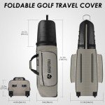 Golf Travel Bag with Hard Shell & Tank Wheels