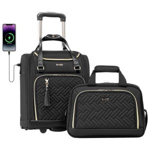 Coolife 16-Inch Lightweight Underseat Rolling Luggage
