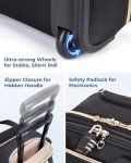 BAGSMART 16-Inch Underseat Carry-On Luggage - Black
