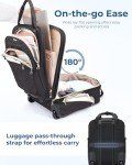 BAGSMART 16-Inch Underseat Carry-On Luggage - Black