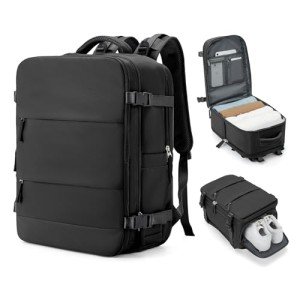 Coowoz Travel Backpack with Laptop Compartment - Black