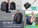 Hypath 2-in-1 Travel Backpack & Rolling Luggage