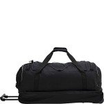 22-Inch Black Rolling Travel Duffel Bag