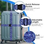 Blue Feather Luggage Straps and Tags Set