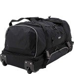 22-Inch Black Rolling Travel Duffel Bag