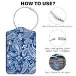 Blue Feather Luggage Straps and Tags Set