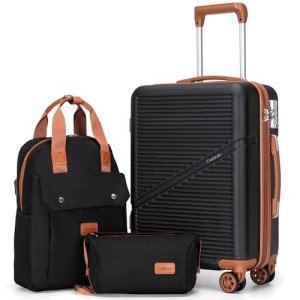 Cosbarn 3-Piece Lightweight Carry-On Luggage Set