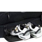 22-Inch Black Rolling Travel Duffel Bag