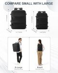 Coowoz Travel Backpack with Laptop Compartment - Black