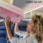 LARVENDER 3-Piece Hardside Luggage Set - Peach