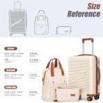 Cosbarn 3-Piece Lightweight Carry-On Luggage Set