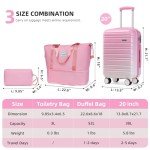 LARVENDER 3-Piece Hardside Luggage Set - Peach