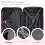 LARVENDER 3-Piece Hardside Luggage Set - Peach