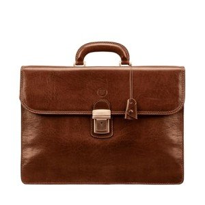 Maxwell Scott Men's Leather Classic Work Briefcase