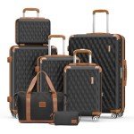 7-Piece Hard Shell Luggage Set with Spinner Wheels