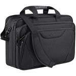 KROSER Expandable Water-Repellent Laptop Bag - Black