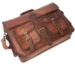 Durable Leather Messenger Bag for Men - 18 Inch