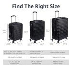 30-Inch Black Hardside Suitcase with Spinner Wheels
