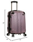 Rockland London 20-Inch Pink Hardside Spinner Luggage