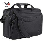 KROSER Expandable Water-Repellent Laptop Bag - Black