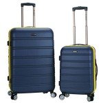 Rockland Melbourne Navy Expandable Spinner Luggage Set