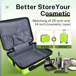 AnyZip 20" Carry-On with 14" Cosmetic Case Set