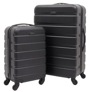 Travelers Club Harper 2-Piece Black Luggage Set