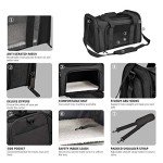 Henkelion TSA Approved Soft Pet Carrier - Black