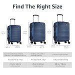 Navy Blue 26-Inch Hardside Spinner Suitcase