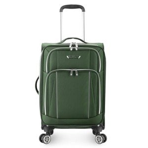 Expandable Green Carry-On with Spinner Wheels