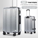 Expandable 3-Piece Coolife Luggage Set with TSA Lock