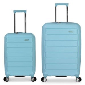 Indestructible Hardshell Baby Blue Spinner Luggage Set