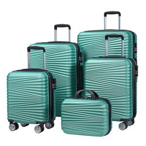 LEAVES KING 5-Piece Expandable Hard Shell Luggage Set