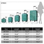 LEAVES KING 5-Piece Expandable Hard Shell Luggage Set