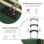 5-Piece Olive Green Expandable Luggage Set
