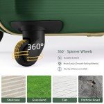 5-Piece Olive Green Expandable Luggage Set