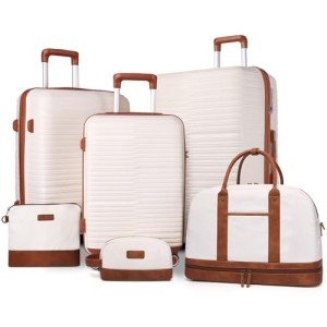 RUNCODE 6-Piece Lightweight Spinner Luggage Set