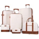 RUNCODE 6-Piece Lightweight Spinner Luggage Set