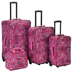 Pink Bandana 4-Piece Softside Luggage Set