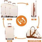 RUNCODE 6-Piece Lightweight Spinner Luggage Set